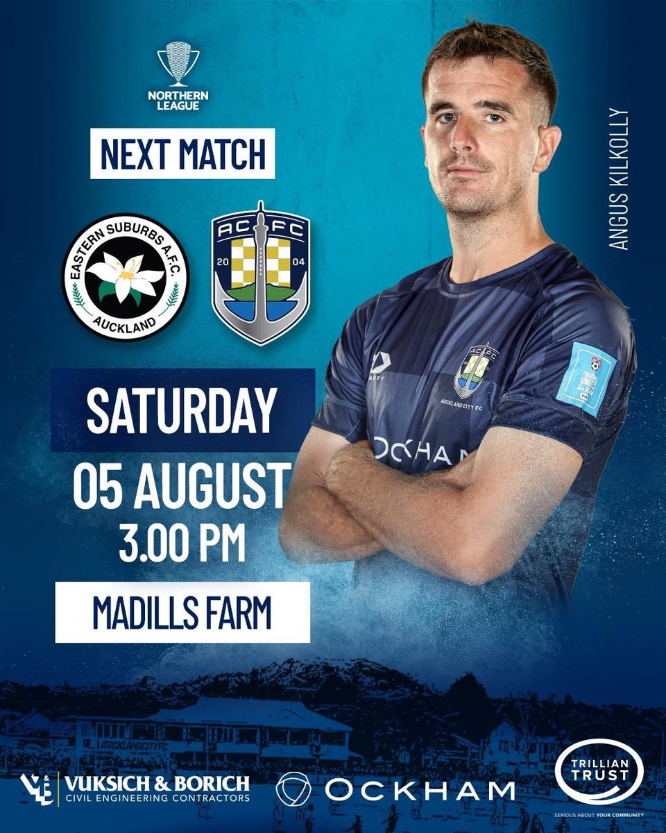 AucklandCity_FC's tweet photo. 🔴 LIVE - Eastern Suburbs v Auckland City FC
Join us at Madills Farm as the #NavyBlues take on the #Lilywhites in a potential title defining #GridlockDerby Northern League showdown in Kohimarama
📺 https://t.co/RDtNRwLjsl 👀
🔵⚪️#StrengthInUnity https://t.co/bfA4FA2PYw
