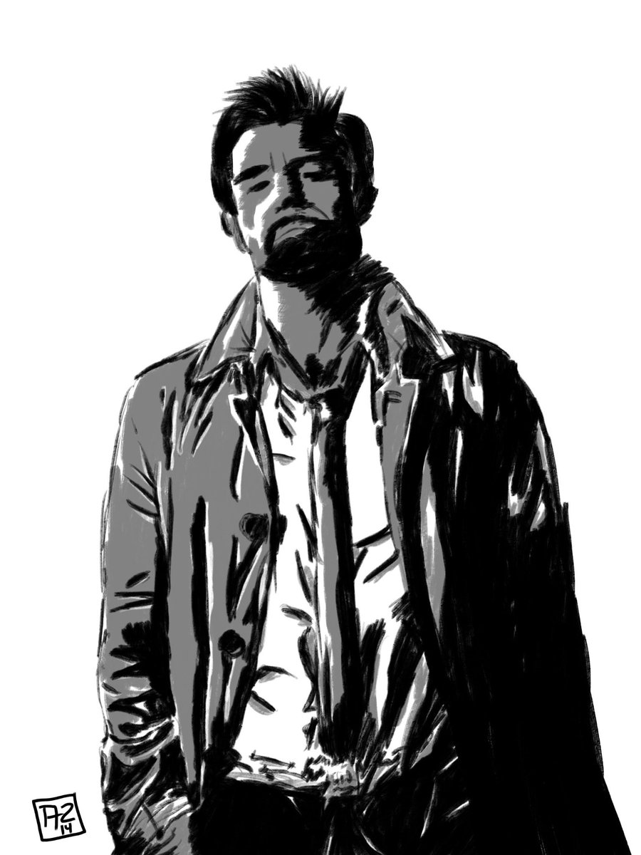 Asquared94's tweet photo. Throwback to when I drew @mattryanreal as #JohnConstantine. Still my favorite #dccomics character. https://t.co/SsKhNaawca