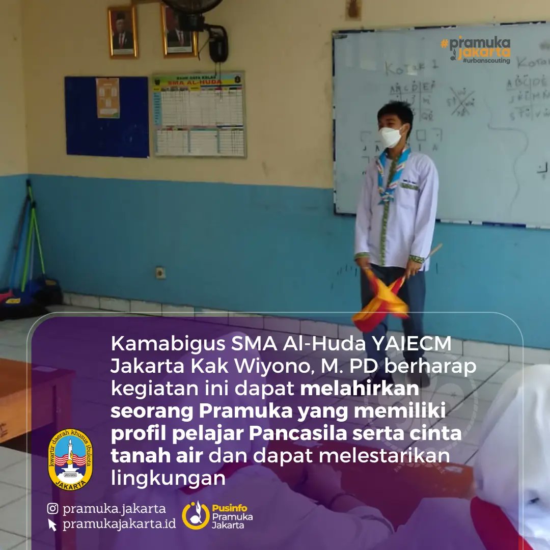 Seluruh siswa kelas X dan Dewan Ambalan SMA Al-Huda YAIECM Jakarta yang berjumlah 350 orang mengikuti kegiatan Pramuka blok pada 20 - 21 Juli 2023 di Aula dan ruang kelas SMA Al-Huda YAIECM Jakarta.

#pramukajakarta #pramuka #blok #sma #alhuda #jakartabarat #2023