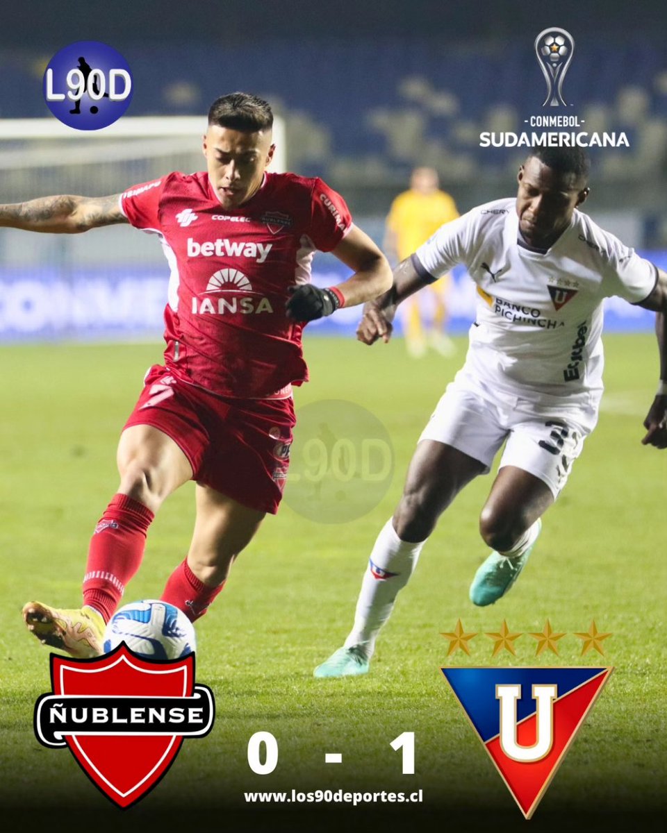los90deportes's tweet photo. ▶️ ÑUBLENSE NO PUDO DE LOCAL
Con gol al minuto 60 de Paolo Guerrero, lo gana Liga de Quito en el Ester Roa.
@nublenseSADP 0-1 @LDU_Oficial
🏟️ 6524 espectadores
#copasudamericana
#L90D https://t.co/PzIPyJL8F1