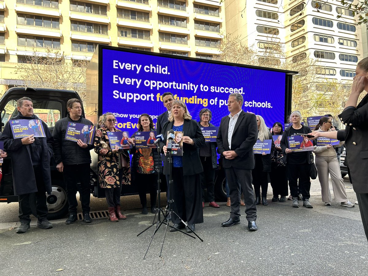 We’re continuing the launch of the #ForEveryChild campaign in Adelaide. Like the rest of the country, South Australia deserves fully funded public schools so that every child can have every opportunity to succeed. #auspol #sapol