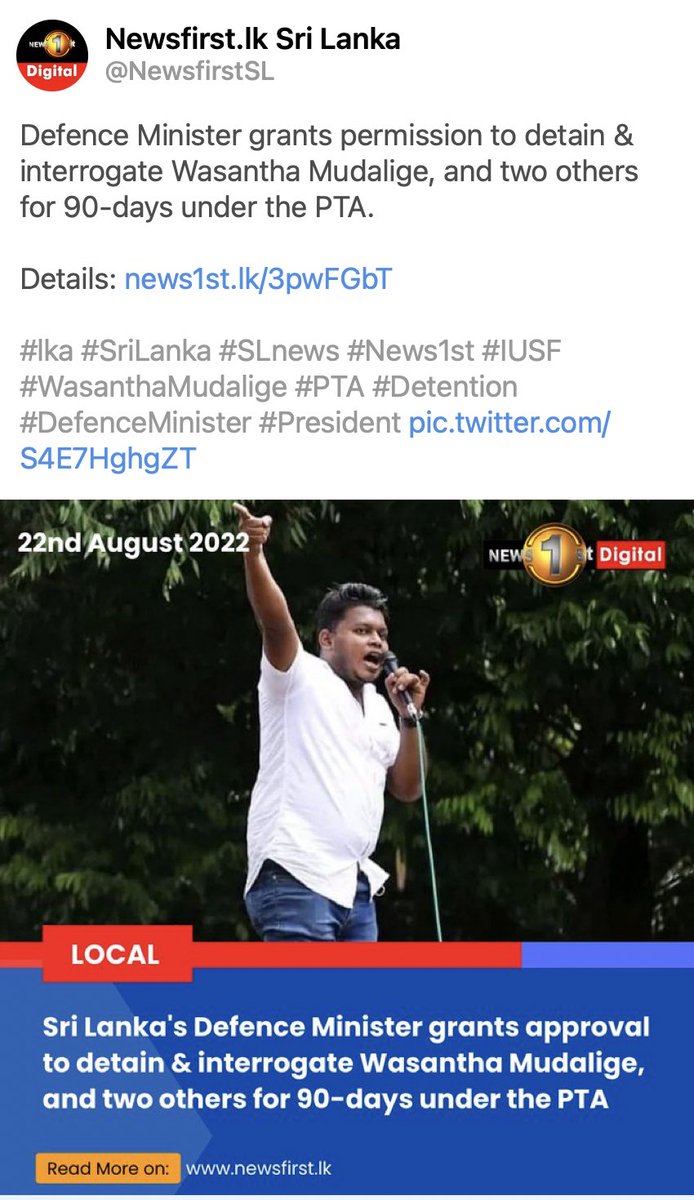 FahimFarook's tweet photo. I'm going to keep asking this every day till the govt takes some (any?) action. Come on, RT too!

@RW_UNP When are you going to arrest people who brought the country to economic collapse? Or are you only arresting protestors and letting the politicos go?

Day 366 #JusticeLKA https://t.co/3KLbZnJnvO