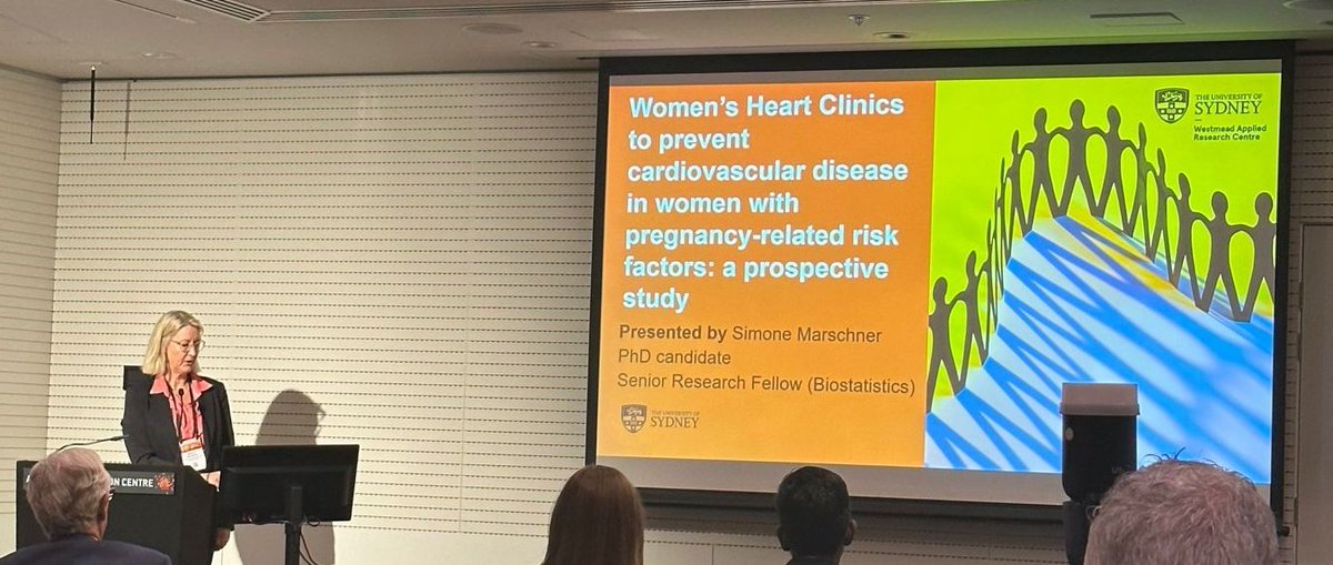 Westmead Applied Research Centre #WARC_USYD (@warc_usyd) on Twitter photo <a href="/simoneMarschne1/">simone Marschner</a> presenting her work at #CSANZ2023 Day 3: Women's Heart Clinics to prevent cardiovascular disease in women with pregnancy-related risk factors: a prospective study
#CVD #usyd <a href="/syd_health/">Sydney Health</a> <a href="/clara_chow/">Clara Chow</a> <a href="/DrSarahjZaman/">A/Prof Sarah Zaman</a> <a href="/WestSydHealth/">Western Sydney Health</a> <a href="/simoneMarschne1/">simone Marschner</a> presenting her work at #CSANZ2023 Day 3: Women's Heart Clinics to prevent cardiovascular disease in women with pregnancy-related risk factors: a prospective study
#CVD #usyd <a href="/syd_health/">Sydney Health</a> <a href="/clara_chow/">Clara Chow</a> <a href="/DrSarahjZaman/">A/Prof Sarah Zaman</a> <a href="/WestSydHealth/">Western Sydney Health</a>