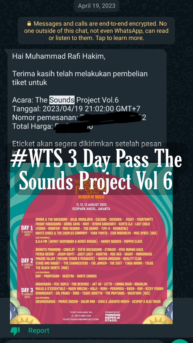 AsharIlyasa's tweet image. WTS the sounds Project vol.6 3 Day pass. Alasan jual: Ada kerjaan di tanggal 11&amp;amp;12 Agustus. 

#WTs #Soundproject