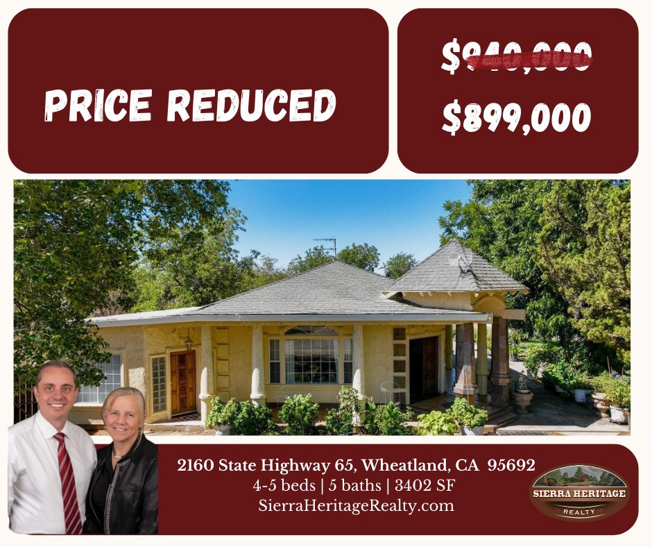 Edie_MillerTeam's tweet image. 🏡🌟 Discover your dream home with Sierra Heritage Realty - The Miller Team! 🌟🏡

📞 Call now to schedule your private showing and explore the finest properties in town! 🏠🏞️ Don&apos;t miss out on the home of your dreams!
(530) 913-0150 916-899-0144
#priceslashed #greatnewprice