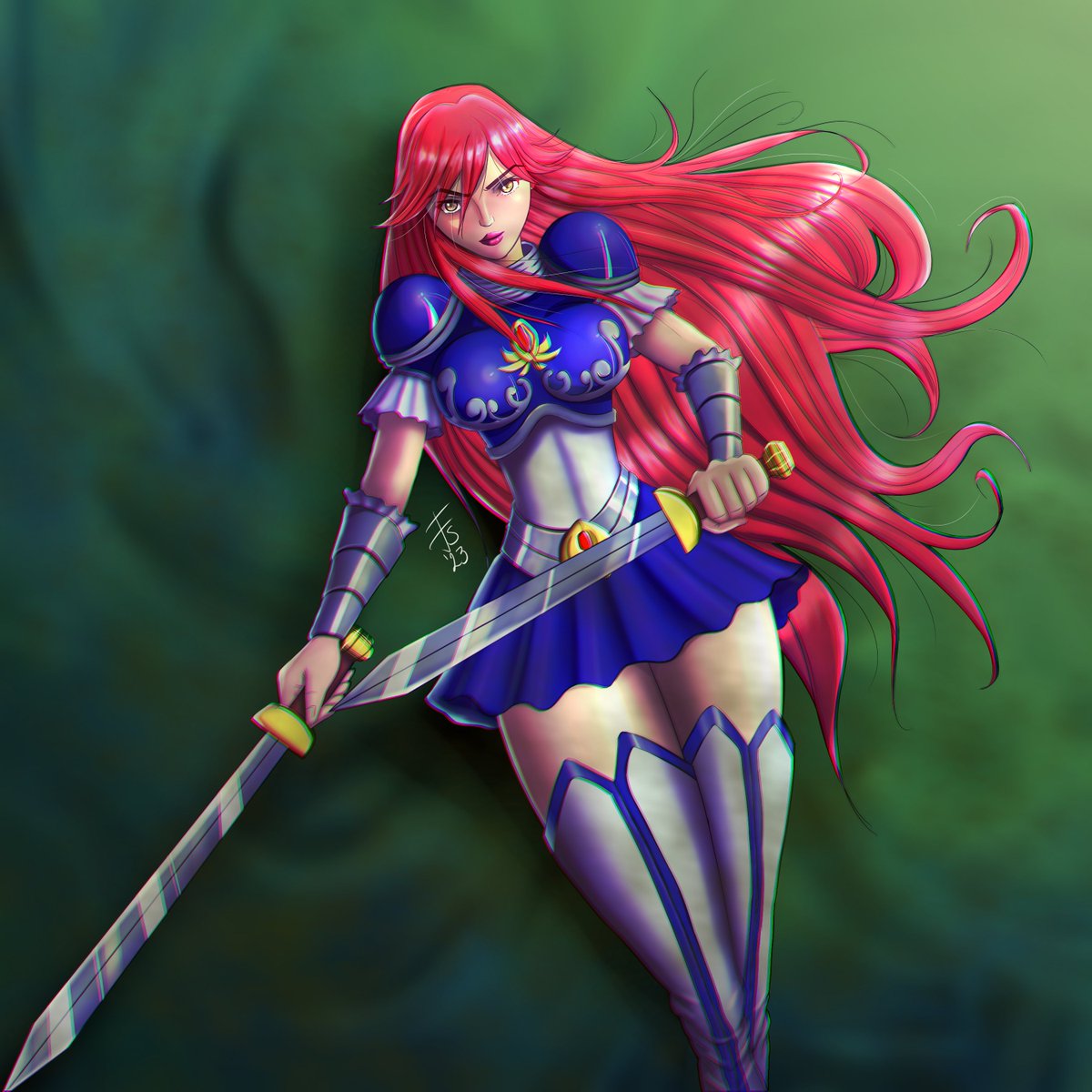 FredSketch's tweet photo. 🎨🗡️ ¡Atención, comunidad creativa! 🗡️🎨 Conoce a esta valiente guerrera en su épico dibujo digital. 🌟 Pero necesita un nombre acorde a su coraje, y ahí es donde tú entras. 🤔 Déjame tu sugerencia en los comentarios y podrías ser parte de su historia. 📝 https://t.co/WO6OsgOwJu