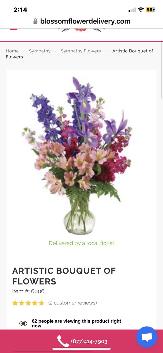 srfuller715's tweet photo. Don’t ever use @BlossomFlowerDelivery !  They are a complete scam! I wish I had checked reviews before I used them. An F grade on the Better Business Bureau with 19 pages of complaints. They will charge you for one arrangement but send one of lesser quality and price. https://t.co/s2iUROMKZP