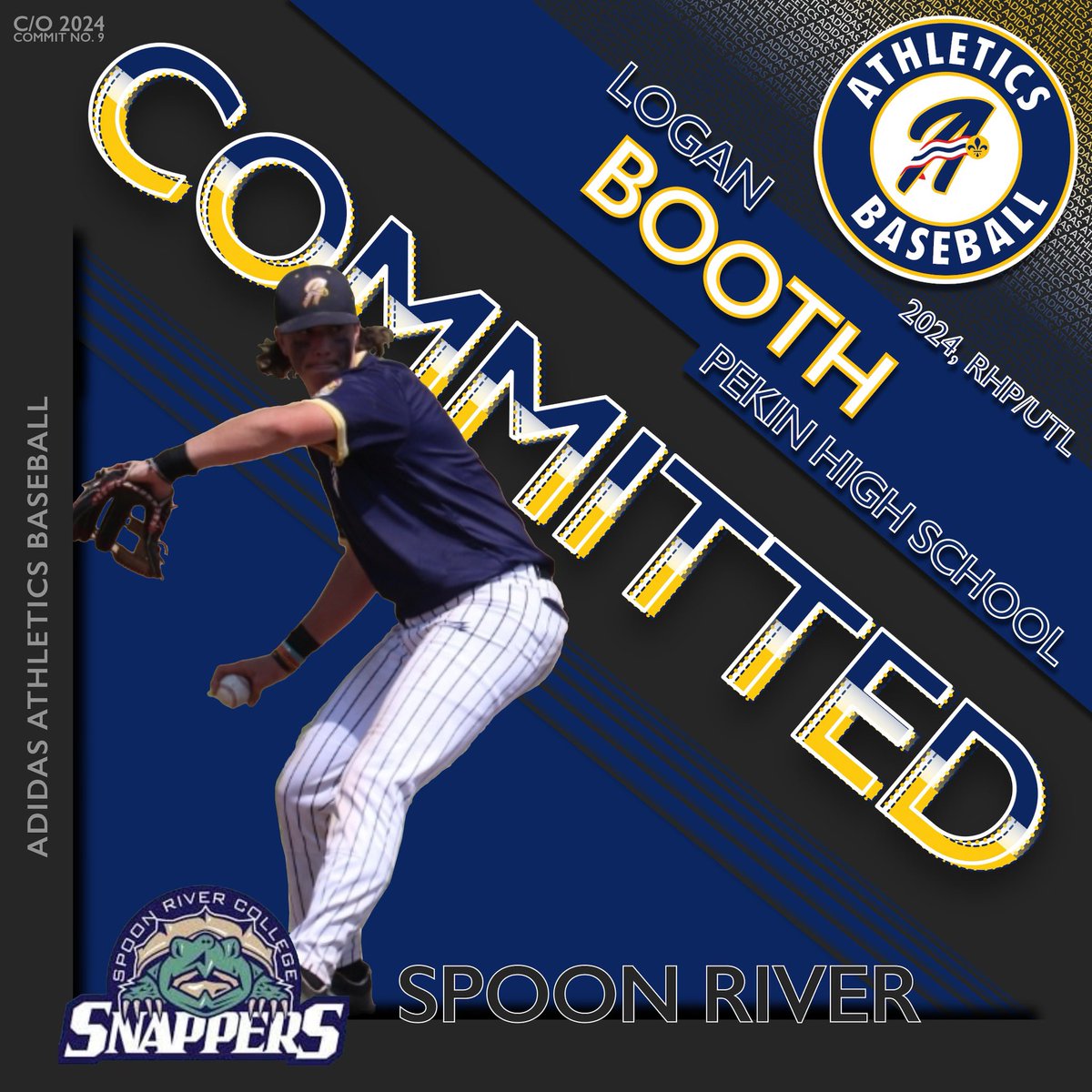 I’m excited to announce that I have committed to Spoon River College to continue my baseball career.  I’d like to thank my family, coaches, and friends who have supported me throughout my journey. 
<a href="/BlackCoachK/">Kenny Hawkins</a> <a href="/james_shaw7/">James Shaw</a> <a href="/SRC_Baseball/">Snappers Baseball ⚾️🐢</a> <a href="/AdidasAsBSB/">Adidas A’s</a> @AdidasAsIL <a href="/CoachKurtz19/">John Kurtz</a>