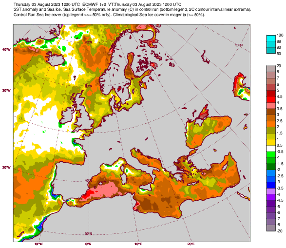 Was hat das alles mit dem #Klimawandel zu tun?

Die #Adria ist rund 2 Grad wärmer als normal. Das bedeutet bei der aktuellen Wetterlage mehr Verdunstung vom Meer. Dadurch mehr Feuchtigkeit in der Luft, die zu den Alpen transportiert wird und das alles führt zu mehr Niederschlag.