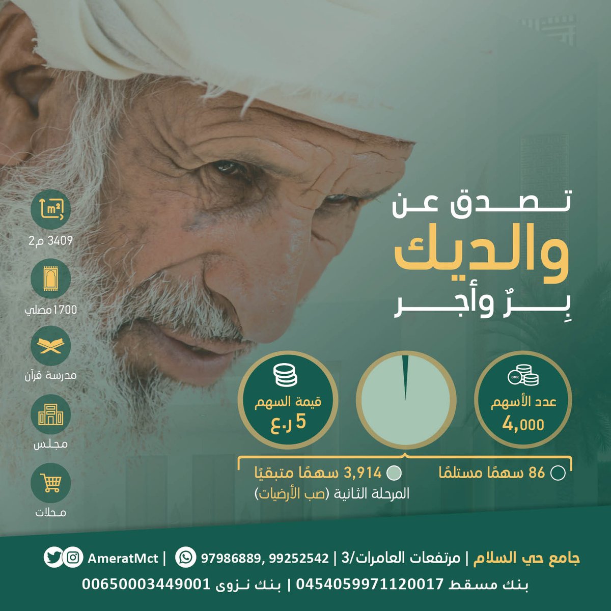 تصدق عن والديك: بِــرٌ وأجـر

بنك مسقط: 0454059971120017
بنك نـزوى: 00650003449001