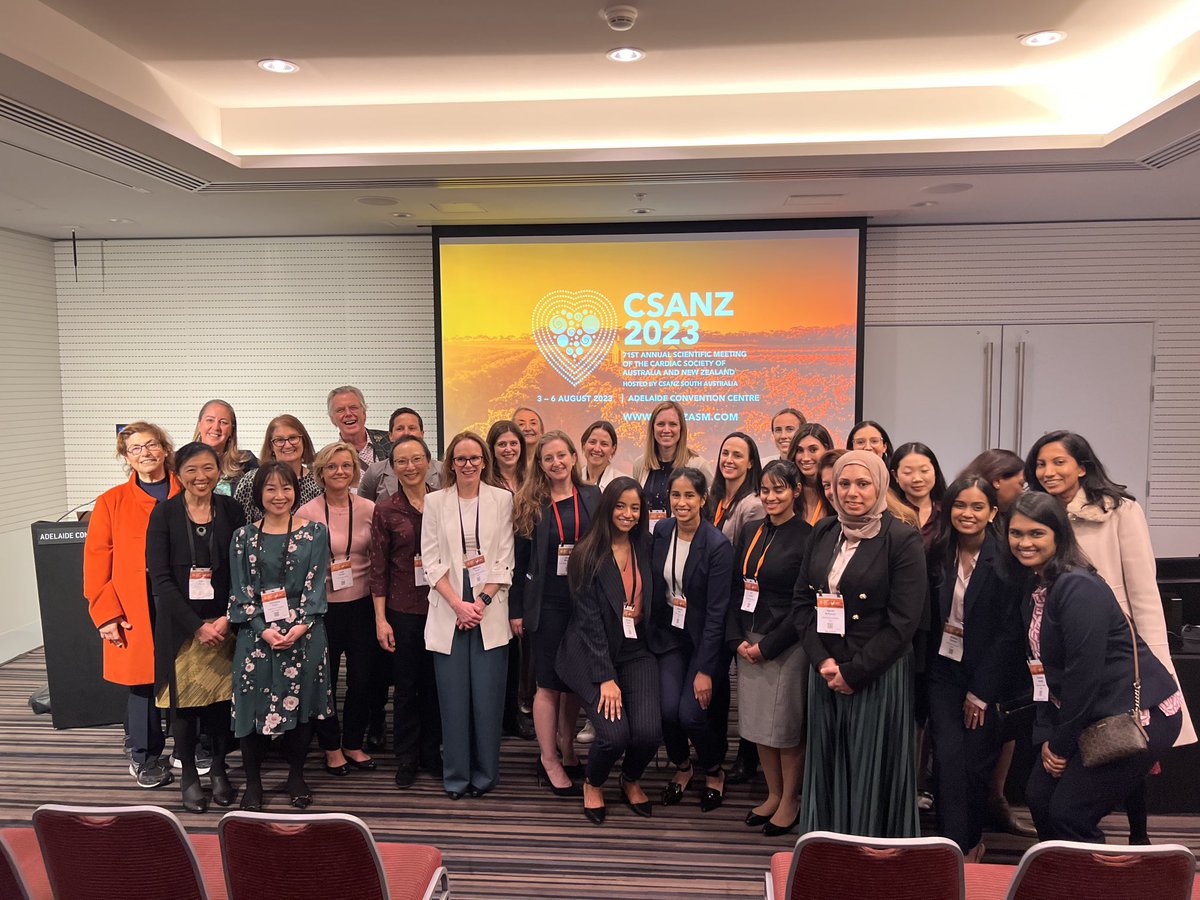 Some of the women in cardiology at #csanz2023 thanks ⁦@drsonyaburgess⁩ and all for keeping the work going