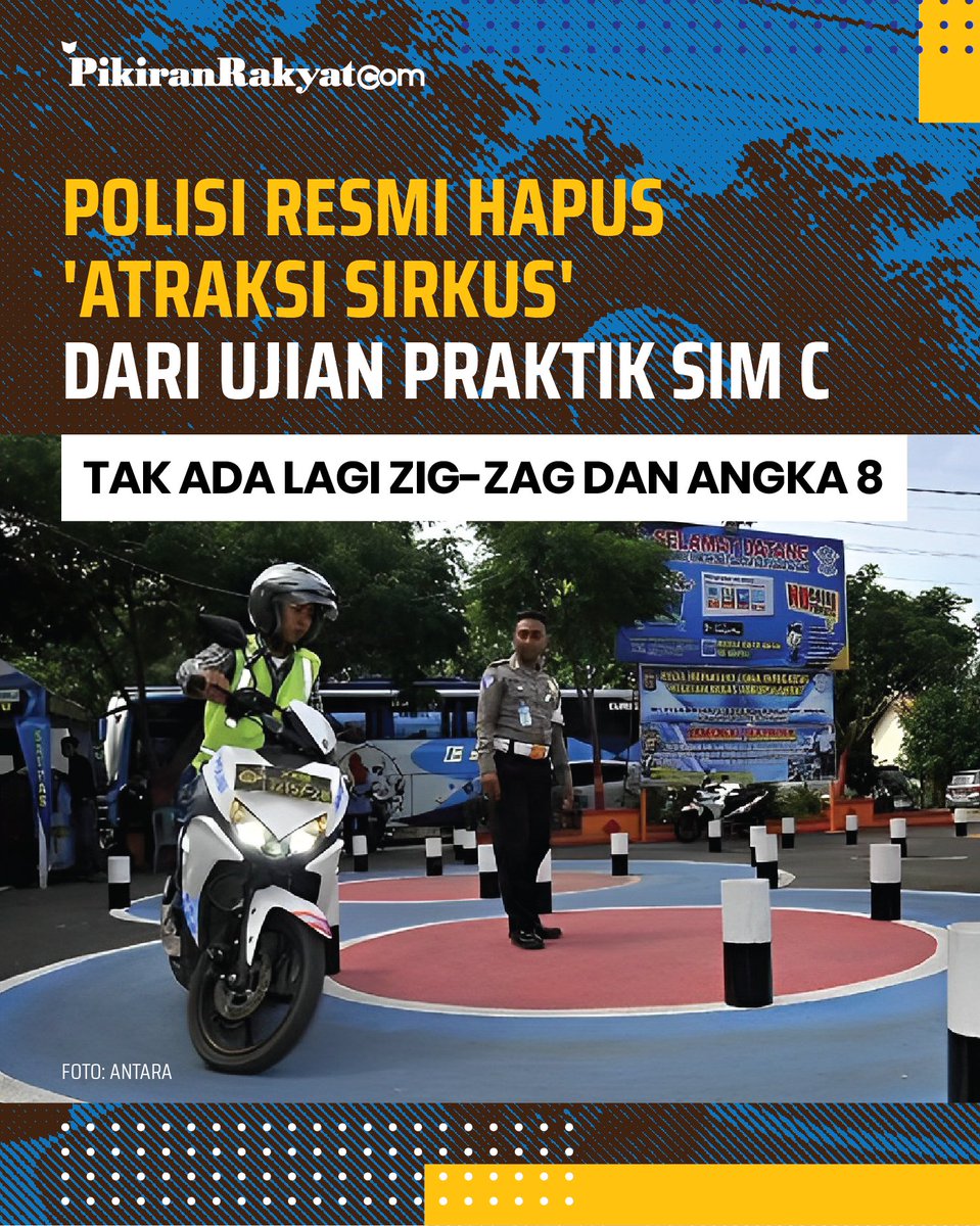 pikiran_rakyat's tweet photo. Polisi Resmi Hapus 'Atraksi Sirkus' dari Ujian Praktik SIM C
.
Selengkapnya di https://t.co/hz8BoQE0iN

#Polisi #SIM #Zigzag #PRMN https://t.co/7zAecIYEzO
