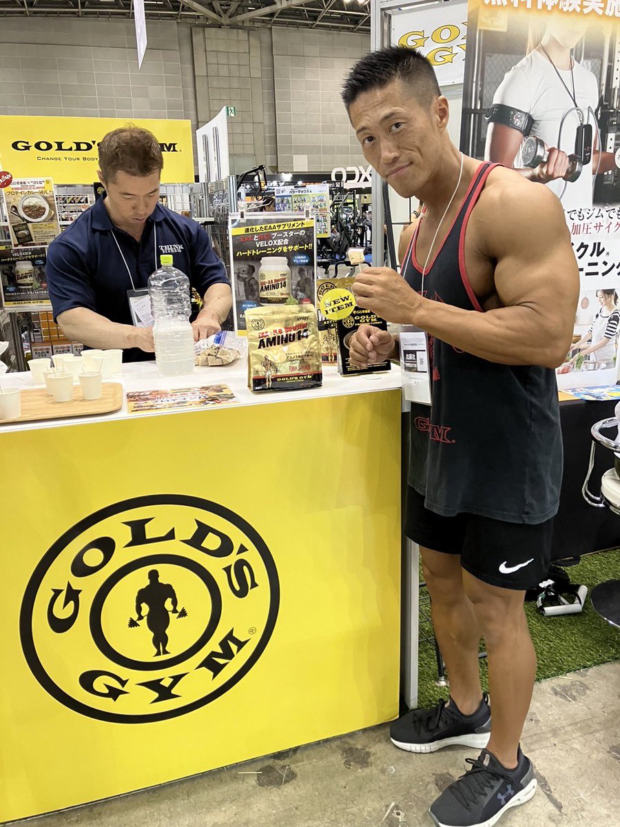 goldsgymania's tweet image. 続いて、内野 充選手💪✨🔥🔥
タンクトップ似合いすぎですね…✨
#SPORTEC2023