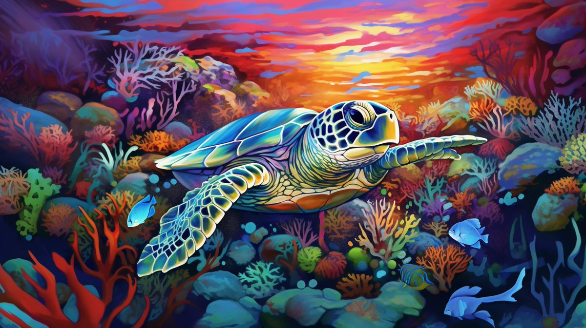 ThePromptIndex's tweet image. 🔥100 days 100 AI Image Prompts🔥

A hint for the challenge later today! 👁️ 

Day #14: Sea life 🐢 
Engine: Midjourney
Prompt: See Alt in image

#AIprompt #imageprompt #mindfullness #aiart #midjourney #midjourneyart #sea #turtle #midjourney52 #MidjourneyAI