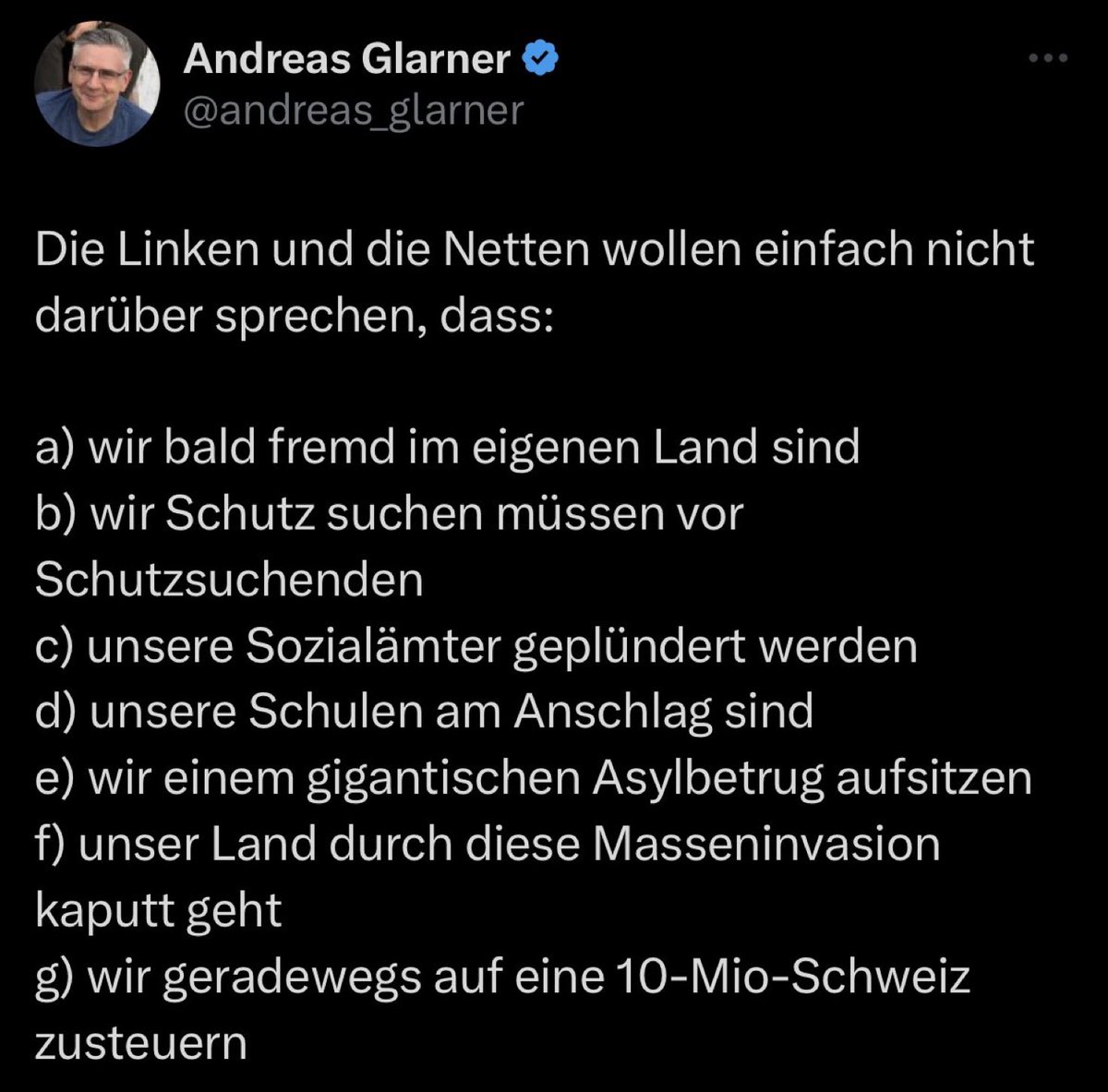 @RuediNoser @campaxorg Ich verstehe die Argumentation voll und ganz. Aber was sagt der Verband zu solchen Posts eurer Listenpartner? Was sagst Du?