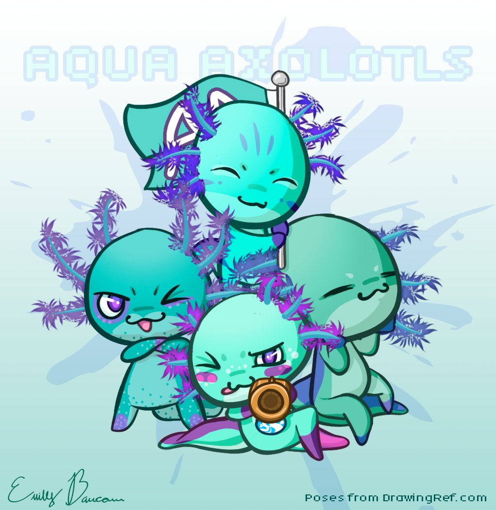 emilybbaucom's tweet photo. @impulseSV @IlluminaHD @Smallishbeans @Sneegsnag Good luck this Saturday guys! Get ready to absolutely SOAK that competition! #AquaAxolotls #mcc #Minecraft #fanart #digitalart https://t.co/fHBJRkPJz0