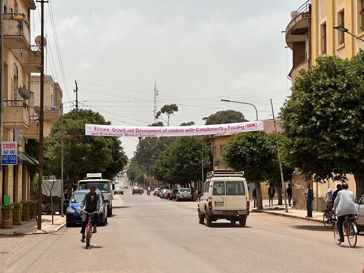 Let the streets of Asmara #Eritrea 🇪🇷 speak for themselves - #BreastFeedingWeek 🤱and #ComplementartyFeedingMonth in action!

#ForEveryChild
#NUTRITION