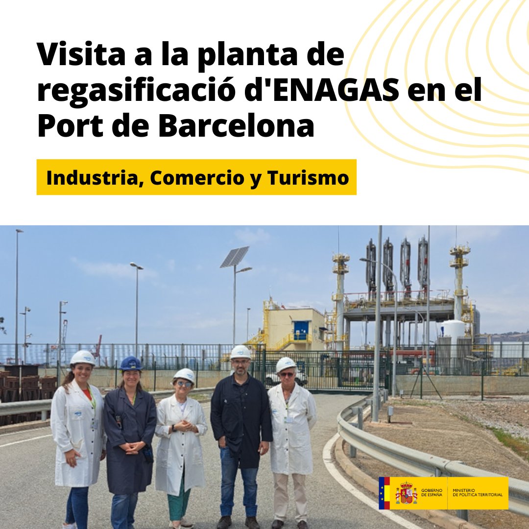 📍 Visita del Director de l'Àrea d'Indústria i Energia a la planta de regasificació de ENAGAS S.A. a Barcelona.  Esteses les 'Actes de Posada en marxa per a Augment de Capacitat de Càrrega i Substitució de braços de descàrrega'. #EnergiaSostenible #ENAGAS #BarcelonaPort