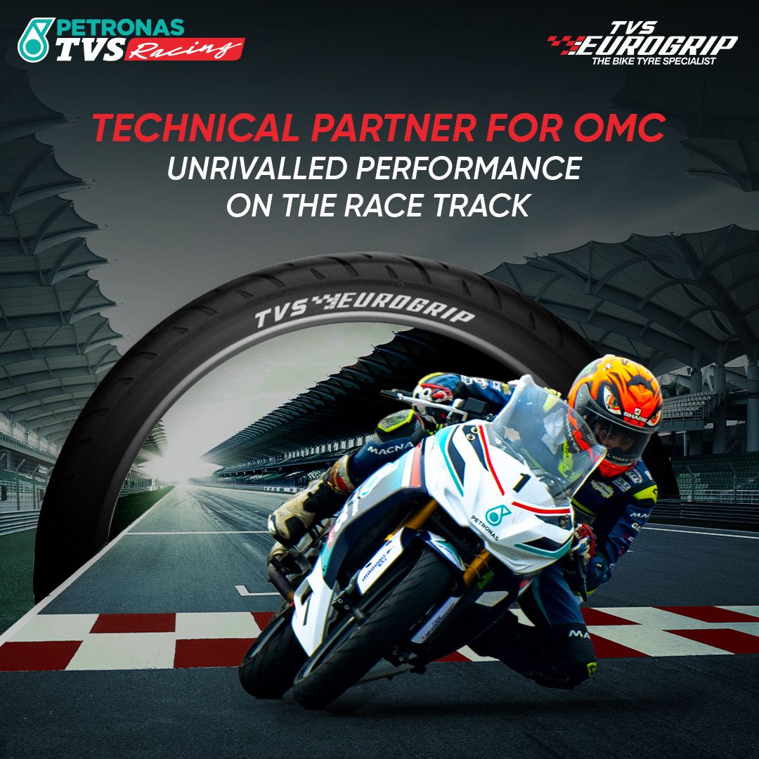 TVS_Racing's tweet photo. Incredible grip, precision and control to dominate the race track! TVS Eurogrip - Technical Partners for TVS One Make Championship
.
.
.
#FuelledByFire #PETRONASTVSRacing #TVSMotorCompany #TVSRacing #Petronas #PETRONASSprinta #EngineeringGoosebumps #BornForRacing #Racing https://t.co/rrI2JZzf1U