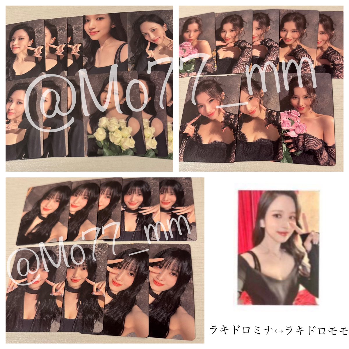 Mo77_mm's tweet photo. ミサモ MISAMO masterpiece ハイタッチ会 買取 交換

【譲】ﾊｲﾀｯﾁﾄﾚｶ ミナ サナ モモ

【求】買取、
交換（MISAMOｼｮｰｹｰｽ
以降、通常以外）
買取の場合金額提示お願いします❣️

シリアルまだありますので
ｾｯﾄでも大丈夫です😌

トレカは郵送 or 8/25.26手渡し
シリアルのみはDMで送付 https://t.co/BMqgo4HKZ5