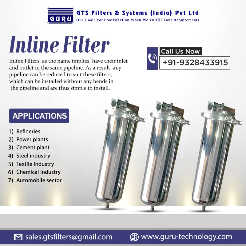 Gurutechnology2's tweet image. #GTSFiltersAndSystems (India) Pvt. Ltd. for their top-notch #InlineFilter in India. The inline filter is made up of filter components made of polypropylene, or washable stainless steel baskets.
guru-technology.com/inline-filter/
