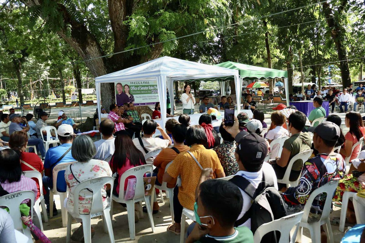 senkokopimentel's tweet photo. My better half and my most trusted representative, Kat Pimentel, visited the communities of M’lang, North Cotabato; Digos and Santa Cruz, Davao del Sur yesterday, August 3, 2023, to distribute @dswdserves Assistance to Individuals in Crisis Situation (AICS) to dialysis patients. https://t.co/aBxLjAML2A
