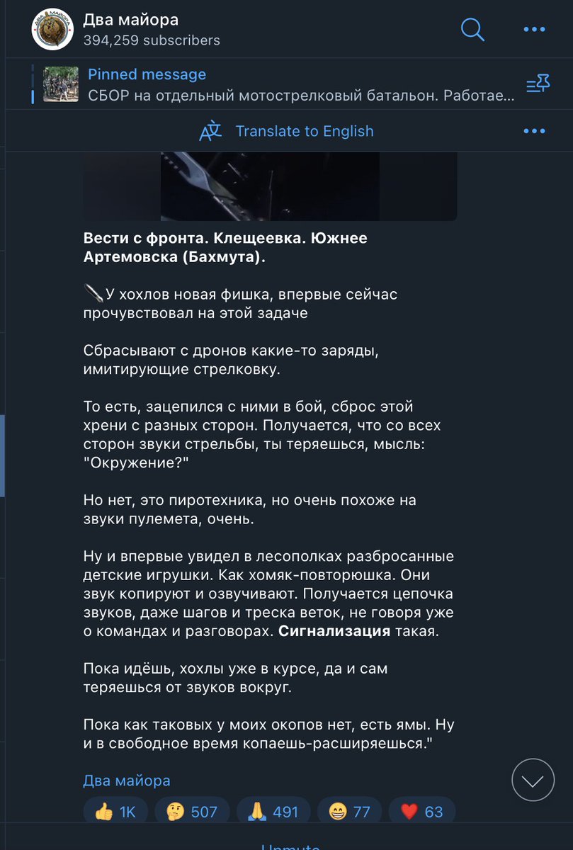 WarTranslated tweet media