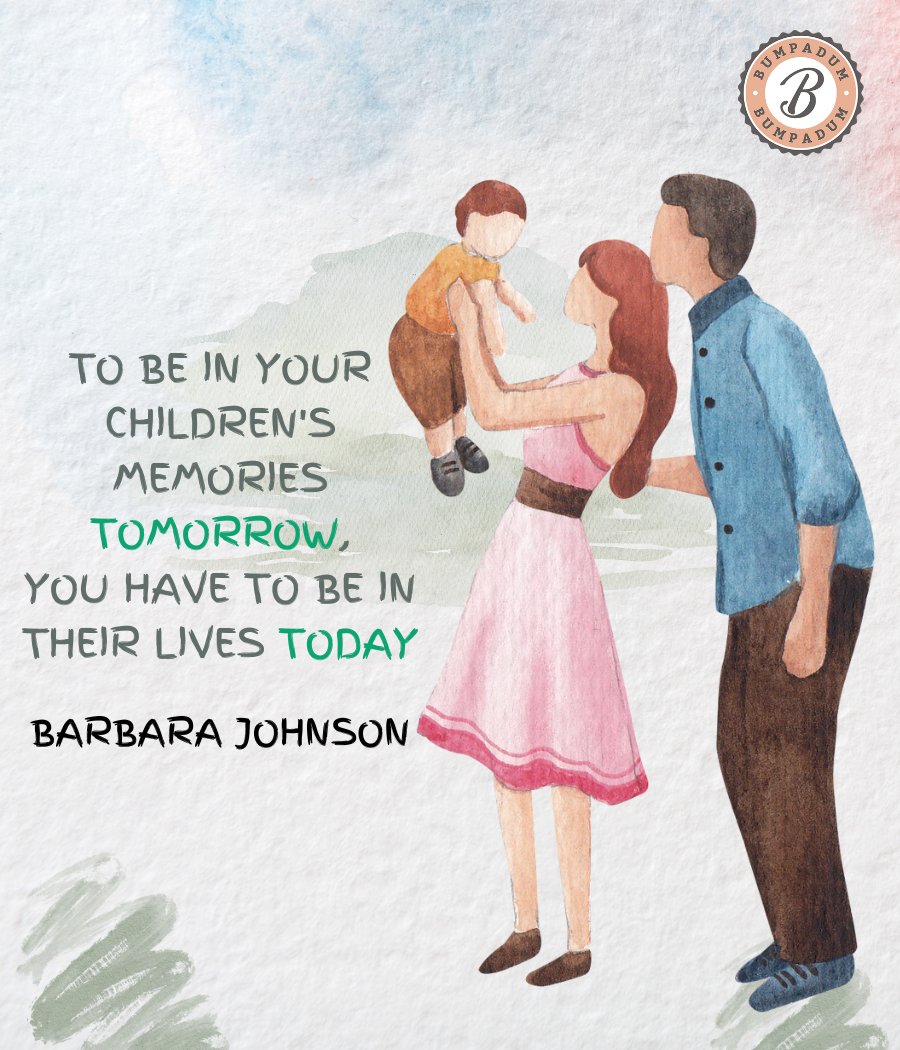 bumpadum's tweet photo. This quote hits home, doesn't it? 🤔 
🌟 Being there for them today creates lasting memories for tomorrow. Be present, engage, and build precious connections. 💕
#ParentingMoments #CherishThePresent #FamilyFirst #BePresentNow #LoveUnconditionally #ThoughtfulParenting https://t.co/YOg3YCFSH0