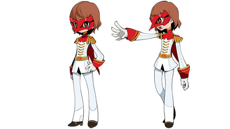 ScrambledFaz's tweet photo. Akechi and Kasumi Persona 5 Tactica character art https://t.co/YZm8We7znu