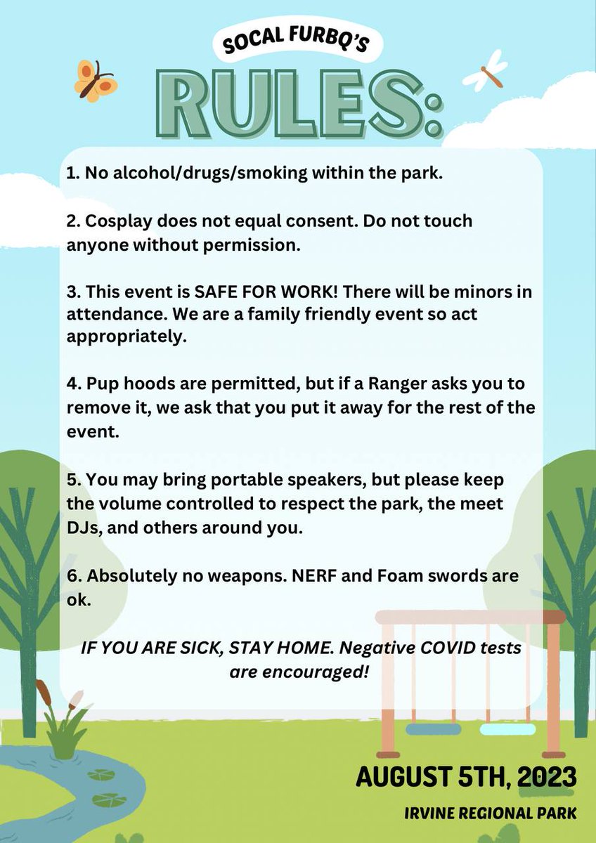 Rules for the event!