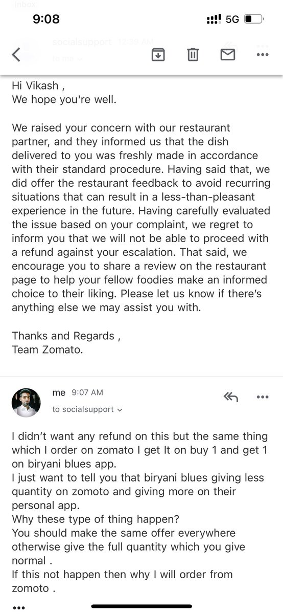 vikashsinghbabu's tweet photo. @zomatocare @zomato @zomatocare @BiryaniBlues https://t.co/6YVZRd4wlb
