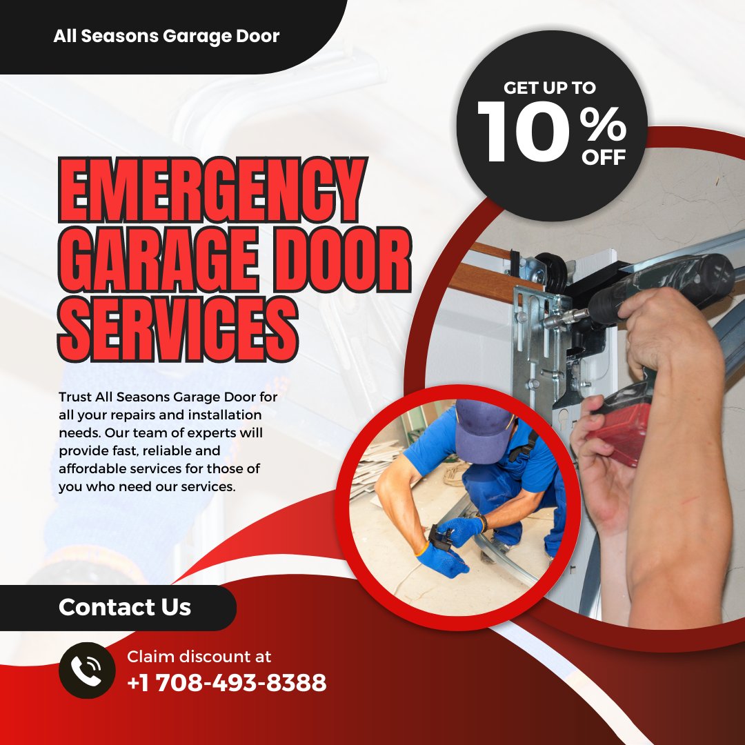 allseasons_door's tweet image. 🚨 Need urgent garage door assistance? Our emergency garage door services have got you covered! 🛠️🚪 #EmergencyGarageDoor #FastRepairs #ExpertTechnicians #GarageDoorServices #SwiftSolutions #GarageDoorFix #24HourService #QualityWork #HomeSafety #TrustThePros