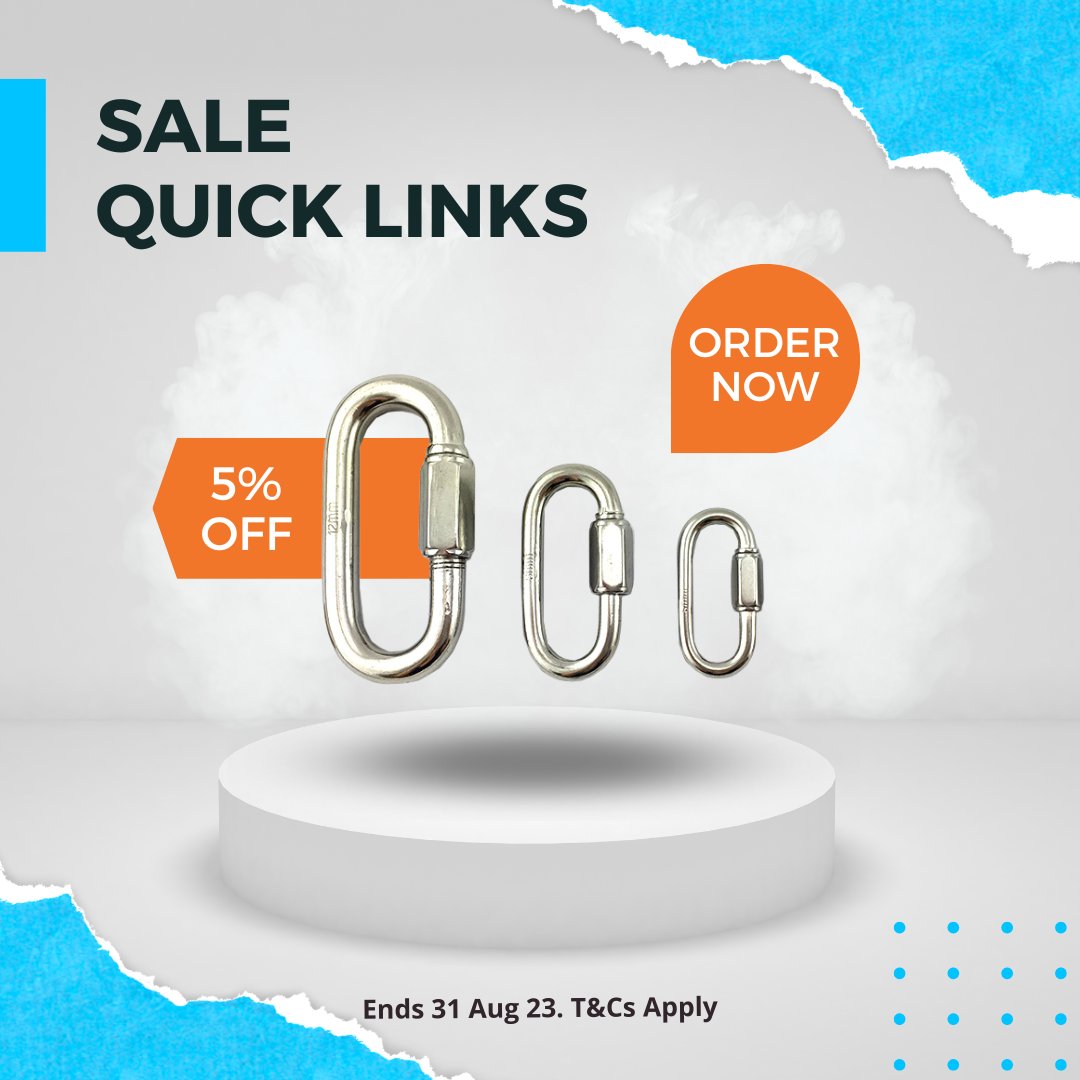 AbaconProducts's tweet image. Quick Links Sale! Take 5% off with code August5. Australia wide shipping + Melbourne pick-up. vist.ly/7a7w

Ends 31.8.23. T&amp;amp;Cs apply. #hardwaresale #quicklink #quicklinks #connect #connectinglink #fittings #hardware #hardwareshop #hardwarestore #australiawide