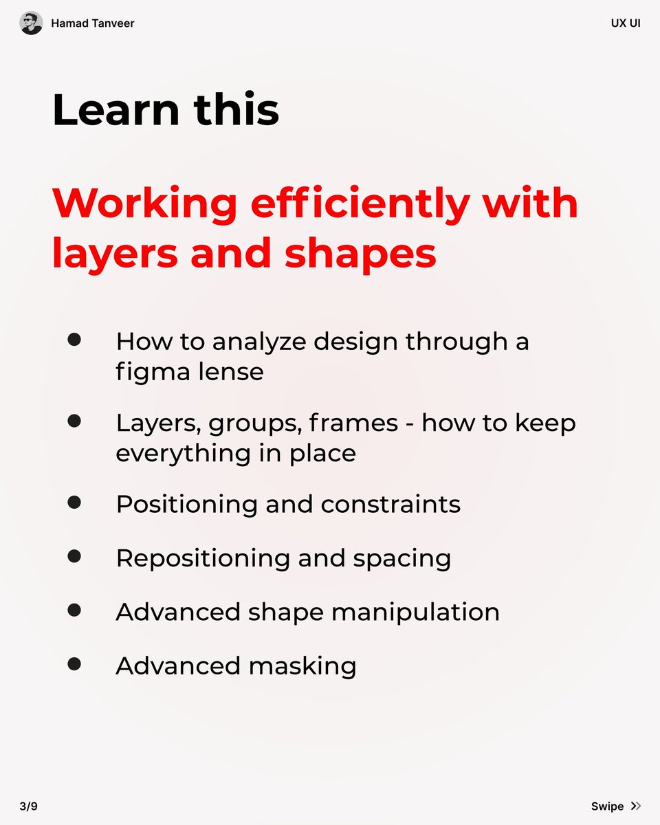 DesigningAsad's tweet photo. Complete #roadmap to Become a Figma Pro a #Guide

Learning figma doesn't mean you've become designer, it's just a tool and #UI/#UX #guidelines give you #directions, to #craft user centered &amp; visually #appealing #designs.

✅ Let's #connect 🤝
✅ Let's exchange #ideas 💡
#figmapro https://t.co/aptOFWYtD6