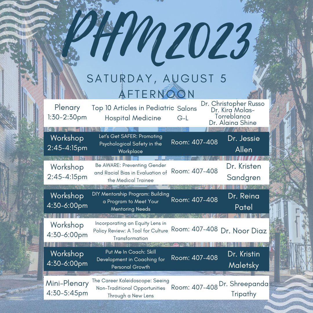 Can #PHM23 get any better? 😍 We think so! Come join us today at some of these incredible sessions! 👏

#WeArePHM
