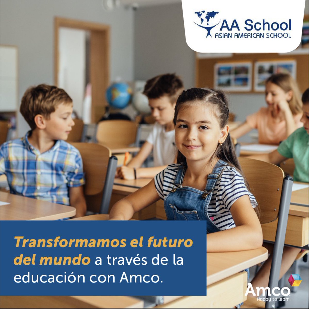 "¡Sé parte de nuestro colegio!  🏫🤩

Educamos a nuestros alumnos para transformar el mundo y mejorar su futuro. 🚀

Contamos con: 

✅ Programas educativos Amco de primer nivel. 
✅ Actividades extracurriculares. 
✅ Experiencias únicas para toda nuestra comunidad.