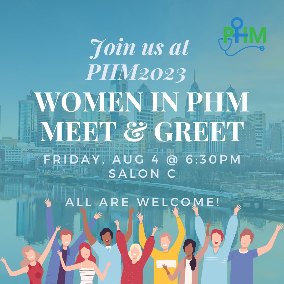 🎉The Women in PHM Steering Committee would love to see you at our Meet &amp; Greet today at 6:30pm in Salon C! 

Your input will help shape programming for the year to come 🥳 

#PHM23 #WeArePHM #PHMTurns20