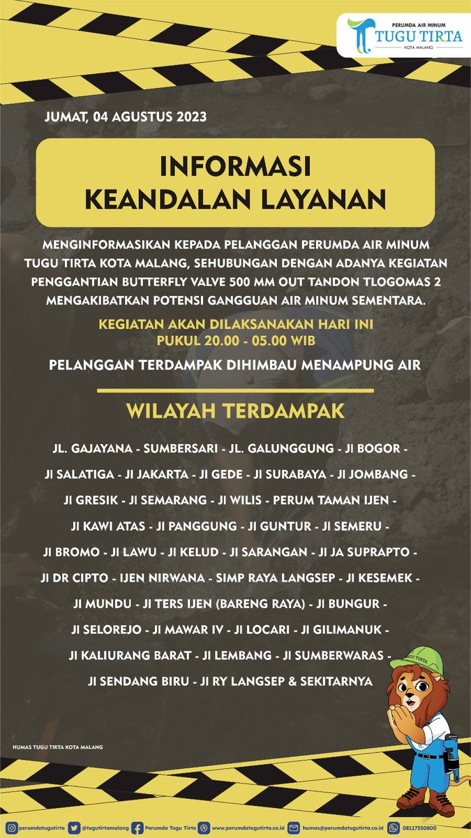 Perumda Tugu Tirta (@tugutirtamalang) on Twitter photo 