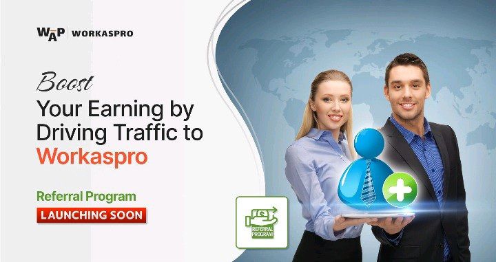workas_pro's tweet photo. WorkAsPro:  earn as a pro.

✅ Introducing the workaspro referral program, where you can invite your friends to join the best freelancing platform and get rewarded for it.

✅Don't miss this chance to grow your network and income!

#Workaspro #referralmarketing #freelancer https://t.co/NZ3byZfx2W