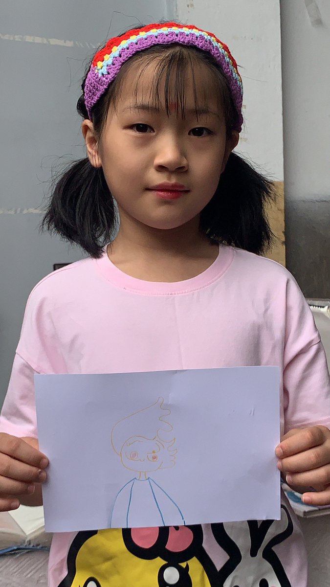 MaciejKoterba's tweet photo. Yippee! 1st acollector at the #nfttshirtgallery loved #nftart from #HEYDAYS #NFTcollection by @terriblyexcited ! mom will wear the shirt, & the daughter draw #Friday beautifully. She chosen pink frame as a gift. our little surprise 4 kids who participate #freearteducation https://t.co/7cAKSKFe0S