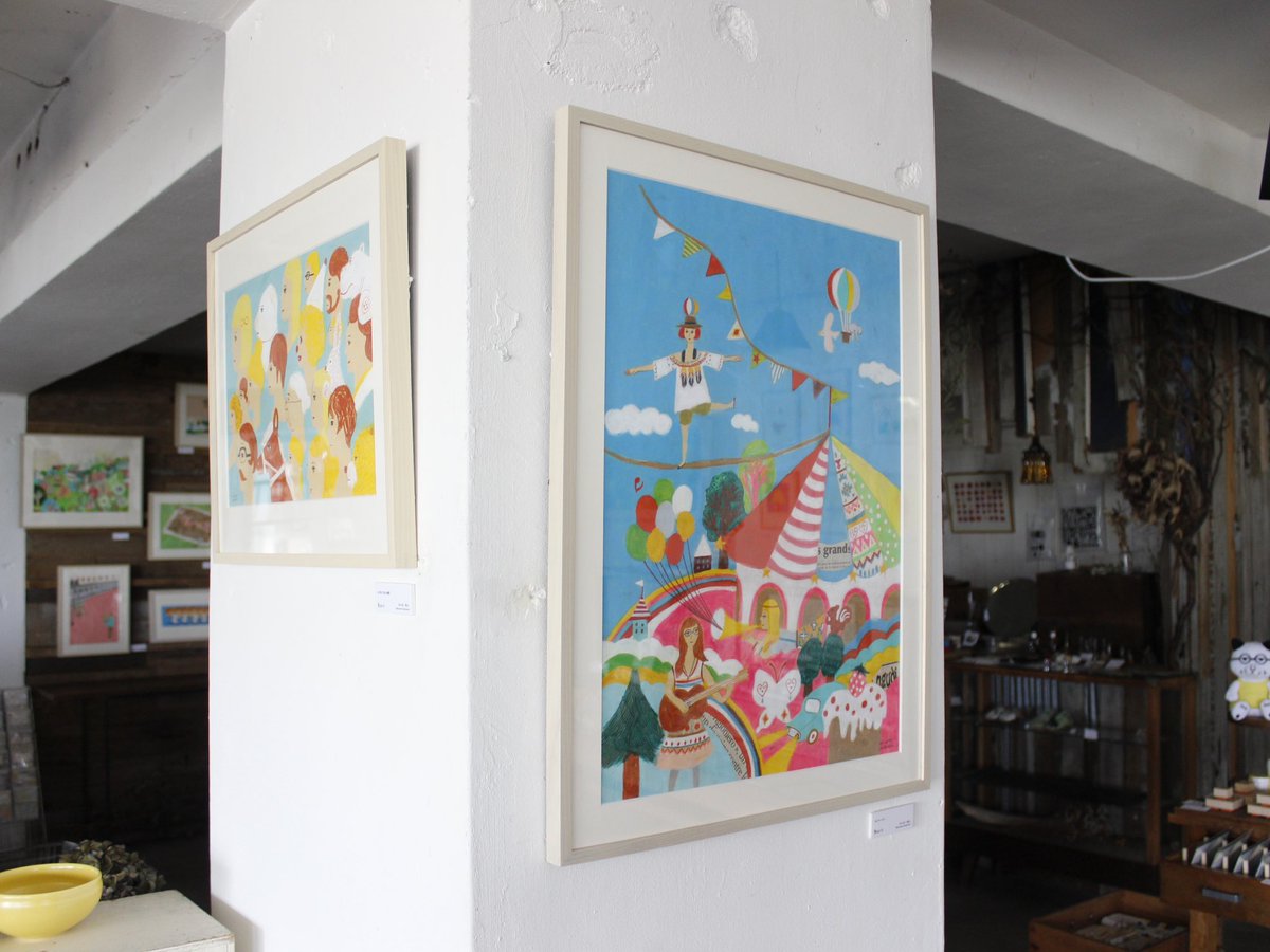 tegamisha's tweet photo. 【柴田ケイコ���TABIA展」7/20-8/6 手紙舎 2nd STORY &amp; 8/16-9/10手紙舎 前橋店 】
店頭では新作含む約40点の原画作品を展示中。カフェの柱などくまなく探してみてくださいね。また、1Fの「本とコーヒーtegamisha」では、最新刊『パンダのおさじとフライパンダ』（ポプラ社）の原画もご覧いただけます。 https://t.co/eLND7C8x44
