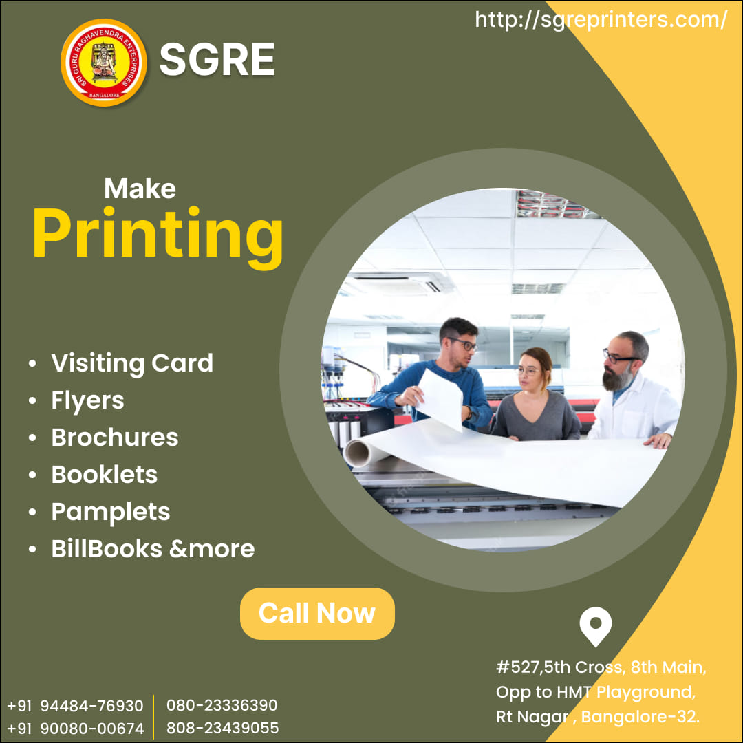 SriGuruRaghave2's tweet photo. We provide premium printing services for items like flyers, posters, brochures, and business cards. For all of your printing needs, our expert staff and cutting-edge machinery guarantee outstanding results. For a quote and to discuss your needs, get in touch with us right now. https://t.co/weTrPGEOLL