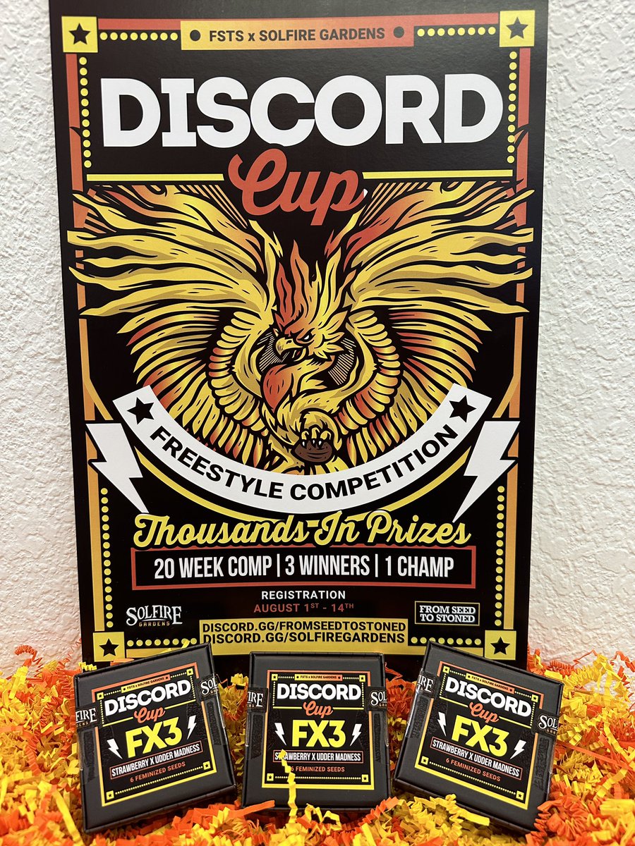 SolfireGardens's tweet photo. Day 3 of Registration in the books!
FSTS x SOLFIRE DISCORD CUP

Registration Info here https://t.co/jWcytfAG4S

Registration ends Aug 14 or when competition packs are gone 🏆

#RiseWithThePhoenix 

#Competition #FX3 #DiscordCup #FSTSxSFG #Community #SolfireOrNoFire https://t.co/th3FFY0iBz