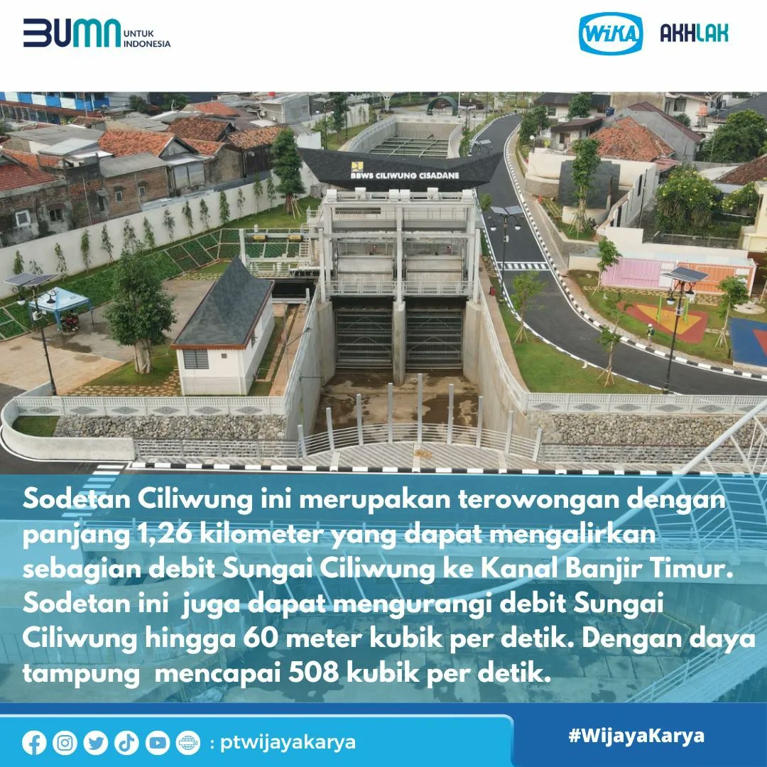 MedanBumn's tweet photo. Proyek ini merupakan salah satu upaya pemerintah dalam mengendalikan banjir di ibukota. Selain itu, Sodetan dengan panjang 1,26 meter ini memiliki daya tampung mencapai 508 kubik per detik. Pada proyek ini WIKA berkontribusi dalam pembangunan ruang terbuka hijau https://t.co/nimkGKkgO1