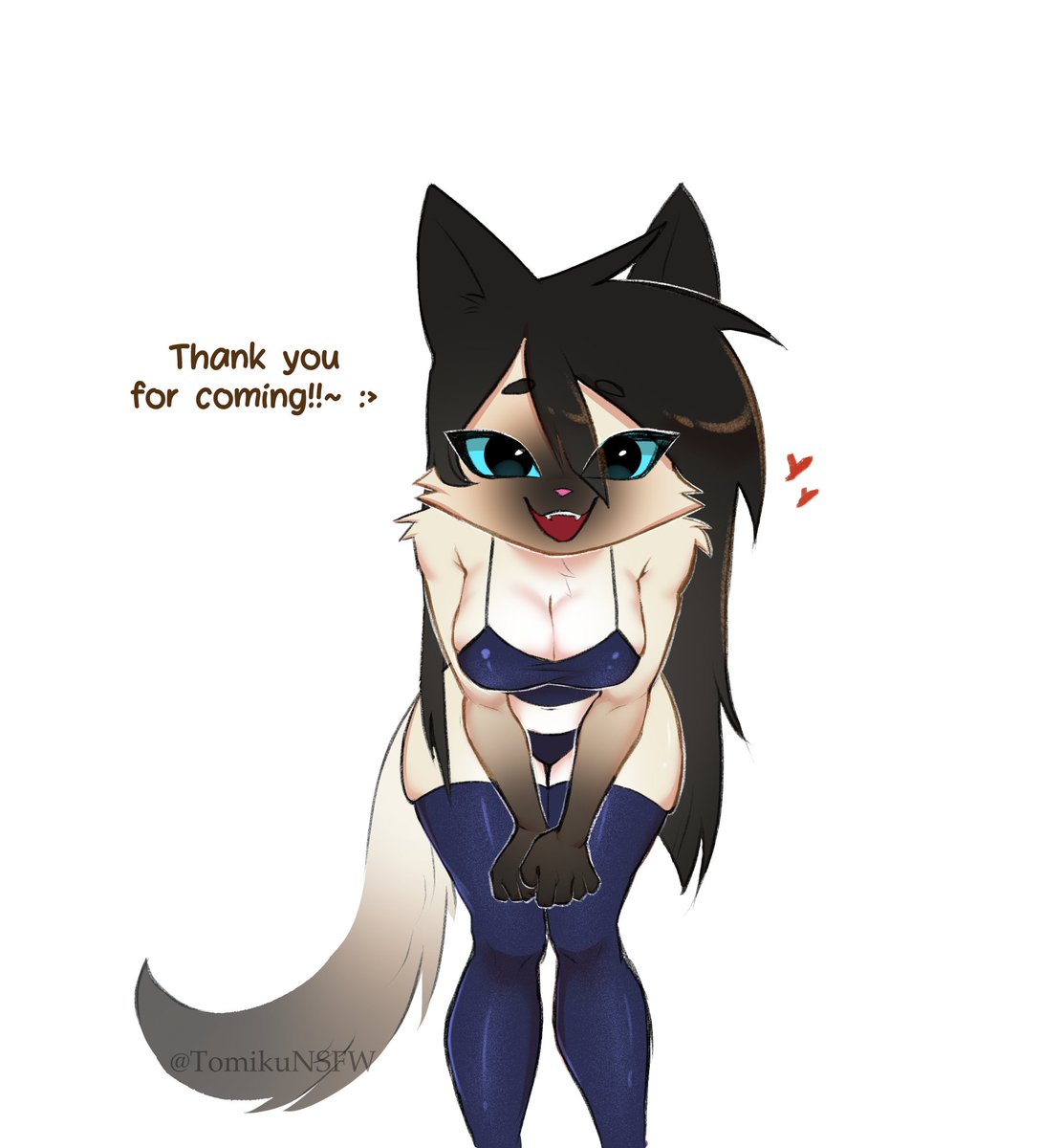 Thanks for 1k ><

Meet my new kitty :> Gonna be drawing more of her, she wants to meet your OCs too!! <3