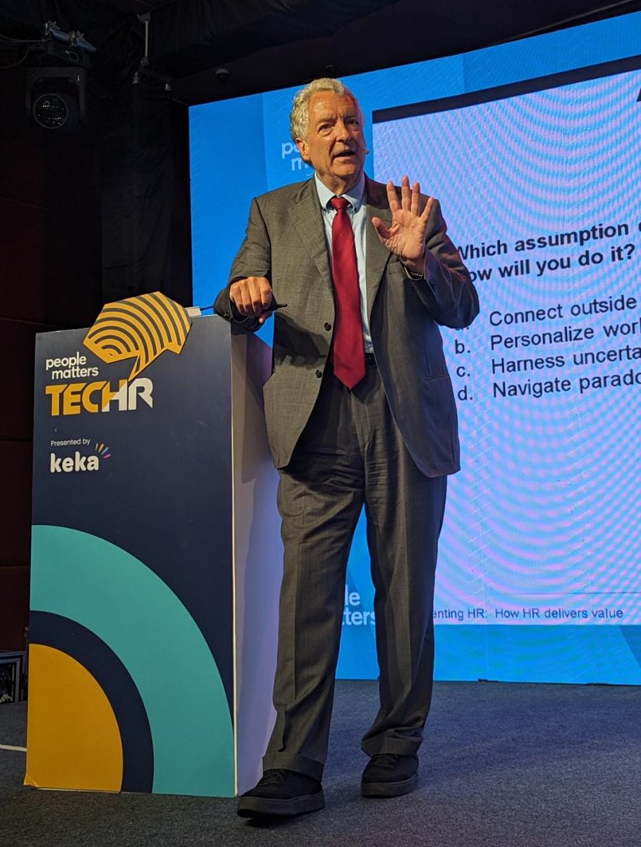 PeopleMatters2's tweet photo. According to @dave_ulrich , Co-Founder &amp; Principal, @rblgroup | Rensis Likert Professor, Ross School of Business, the next big leap in employee experience lies in personalisation. 🚀  💪 

#EmployeeExperience #Personalisation  #FutureOfWork #EngagedWorkforce https://t.co/7rvYrrH6Lx