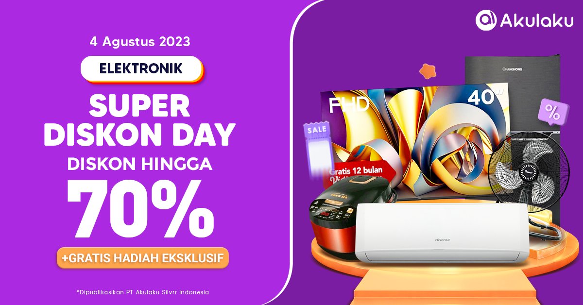 akulakuID's tweet photo. Beli AC bisa dapet GRATIS HADIAH EKSKLUSIF??😱
Ditambah ada DISKON HINGGA 70% bikin makin cuan🤑
Checkout sekarang https://t.co/62FWebgBtE
#PromoElektronik #SuperDiskonDay #PromoAC #DiskonKulkas #AkulakuIndonesia https://t.co/0ImNPKJNvU