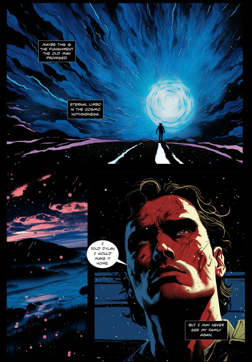 A few new pages from the upcoming issue of the Stargazer comic, in which Lt. Skyler enters the cosmic void. #indiecomics
