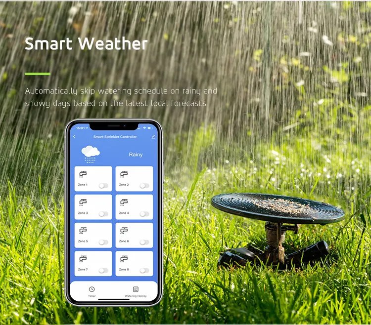 Smart 6 zone water sprinkler with timer, WiFi and voice controlled Drip Irrigation for gardens. Follow the link for a verified supplier:
alibaba.com/showroom/kerat…