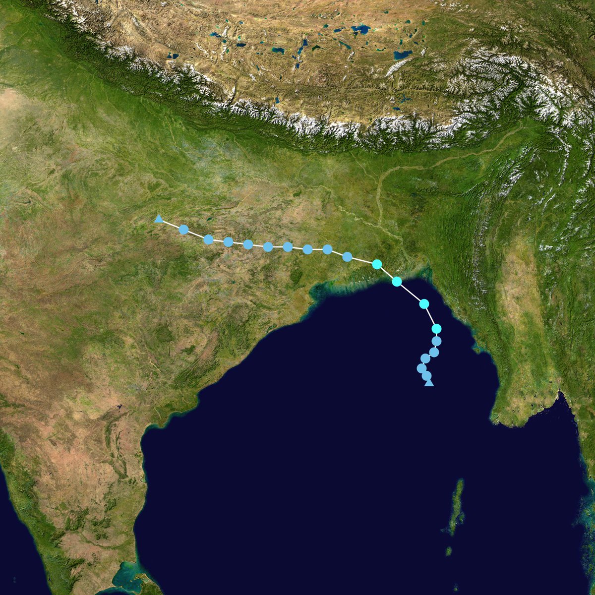 WeatherAnalyser's tweet photo. Final Track Data of TS #Darpan (#04B/DD #BOB03), as per WARSA Analysis : https://t.co/UMYvUXBuEh
